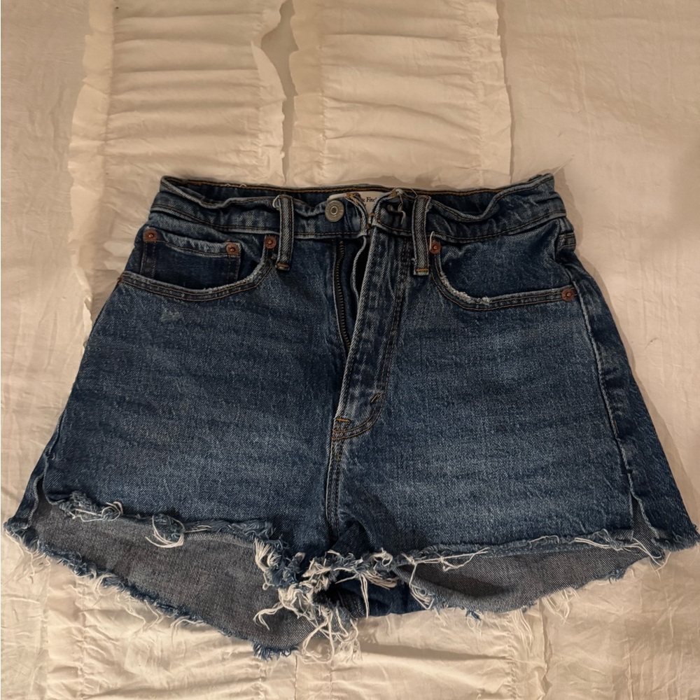 Abercrombie & Fitch Dark Blue Jean Shorts